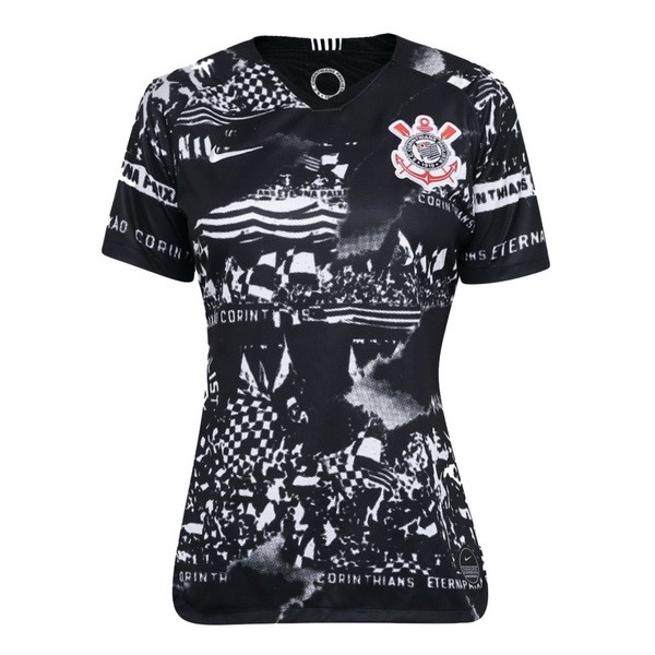 Camiseta Corinthians Paulista 3ª Mujer 2019 2020 Negro